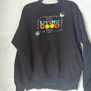 RSO Smiley Original Living Good Crewneck Sweatshirt Pullover Size Small Oversize